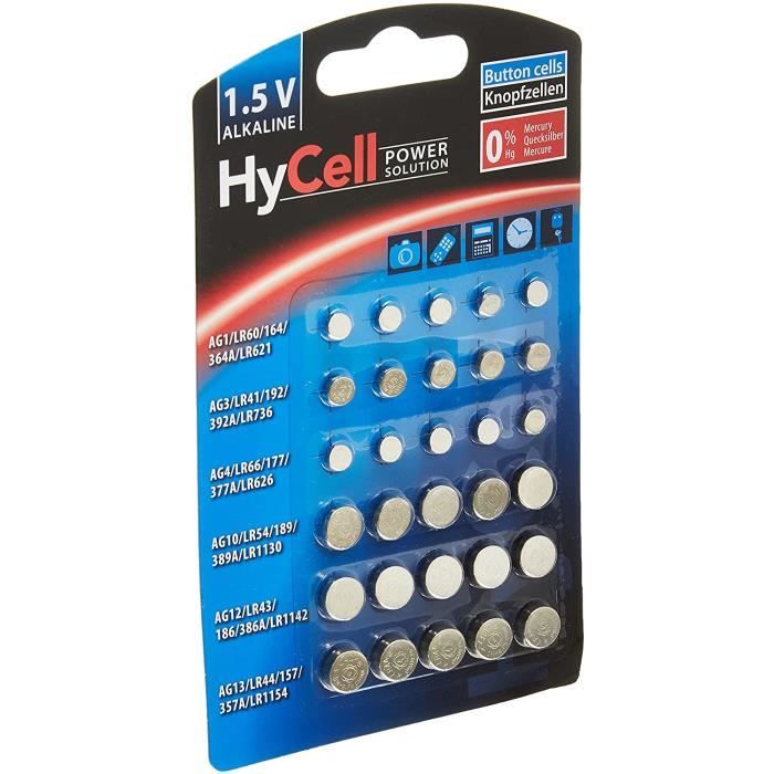 Piles Bouton AG1/AG3/AG4 - Lot De 10, 1,5V, Pour Montres, Calculatrices, Télécommandes
