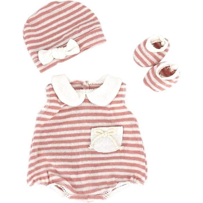 Vêtements De Poupée Pour Poupées New Born De 36 à 43 Cm - En Polyes Avec Manteau Chemisier Pantalon Chapeau Et Chausset Amz B0b