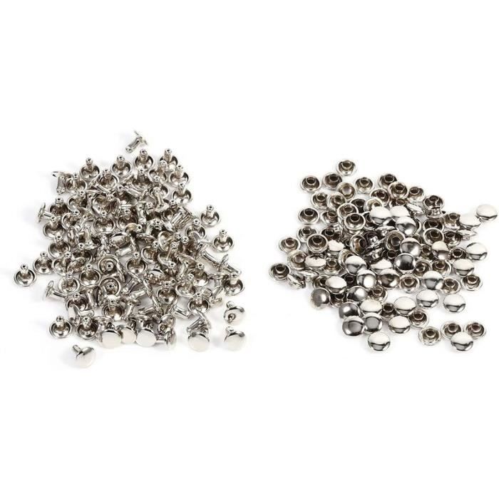 Lot De 400 Rivets Tubulaires à Double Capuchon En Métal Avec Outils De