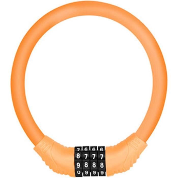 Antivol Vélo à Chaîne - Cadenas Avec Chaîne Acier Et Housse Nylon - Sécurité Renforcée Pour Vélos, Scooters