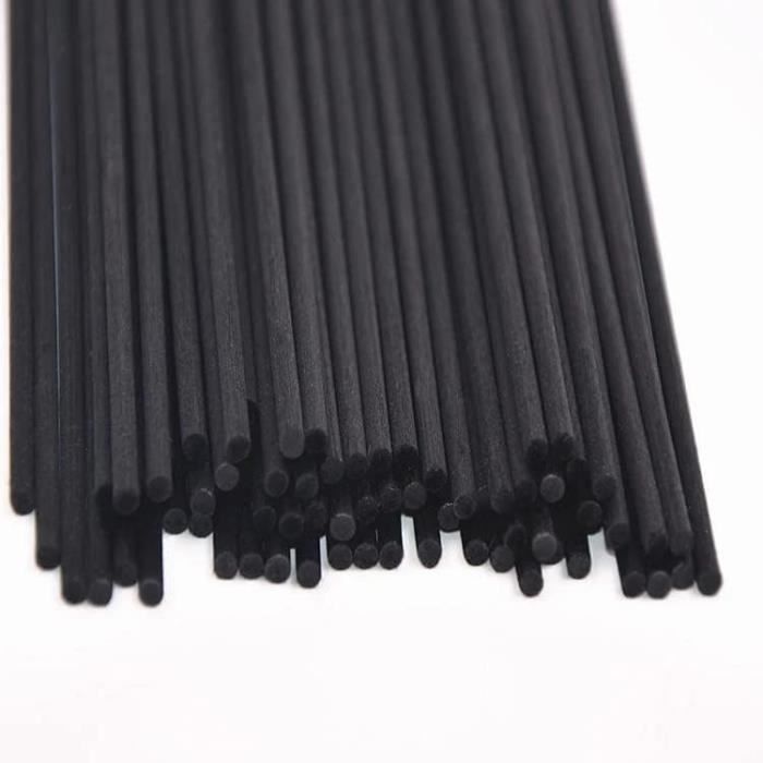 Lot 100 Bâtonnets Rotin Diffuseur Parfum – Recharges Noires 25,4 Cm Pour Huiles Essentielles Et Parfums