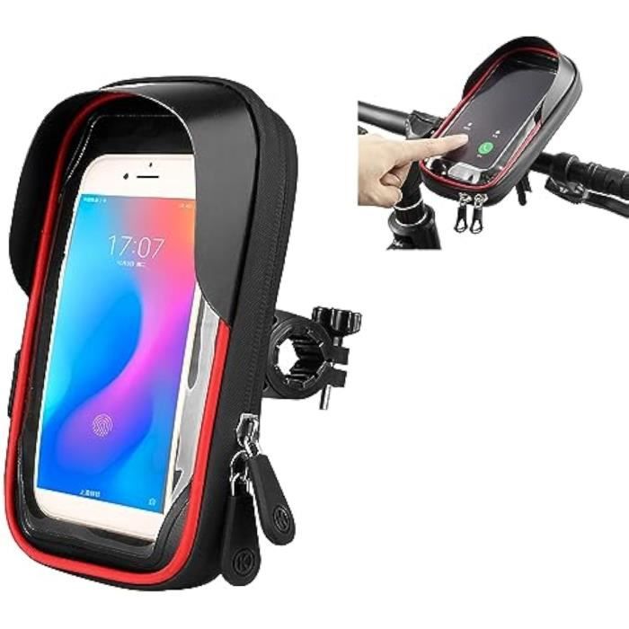 Support Smartphone Vélo BBWELL Sacoche Guidon Vélo étanche - Support Téléphone TPU Sensible - Pour VTT Et Route Accessoire Cyclisme étanche