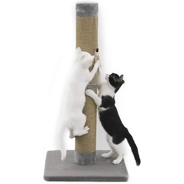 PAWZ Arbre à chat 86 cm, poteaux en sisal gris pour griffer
