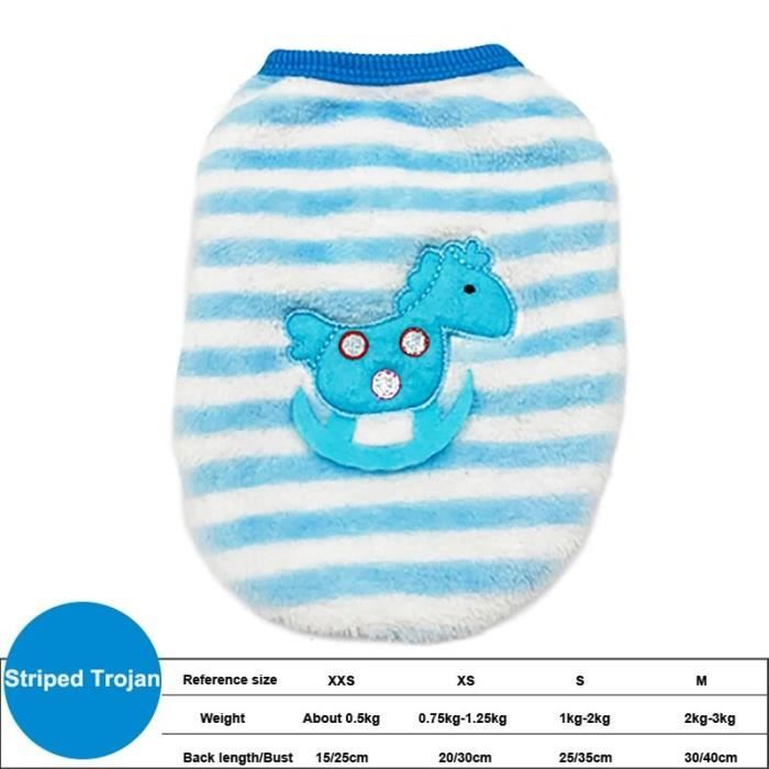 Sweat à Capuche Pour Petit Chien Et Chat - Polaire Douce, Anneau En D Pour Laisse, Taille M Blanc - 6