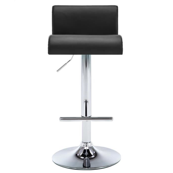 YUL 2 pcs Chaise de bar Similicuir Noir  Cdiscount Maison