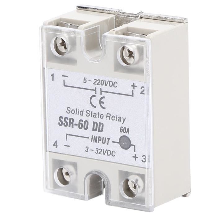SSR-80 DD SSR-80 relais statique DC-DC 5-220V DC avec interrupteur sans contact