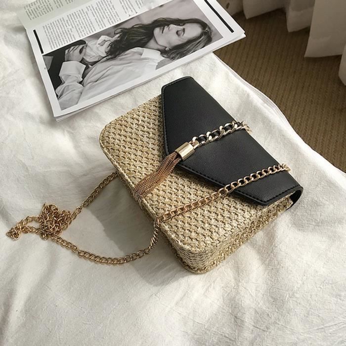 Sac bandoulière femme cheap paille
