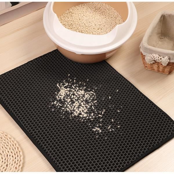 Tapis De Litiere Pour Chat Pliable Double Couche Nid D Abeille Eva Impermeable Tapis Litiere Chat 30 30cm Noir Achat Vente Maison De Toilette Tapis De Litiere Pour Chat Cdiscount