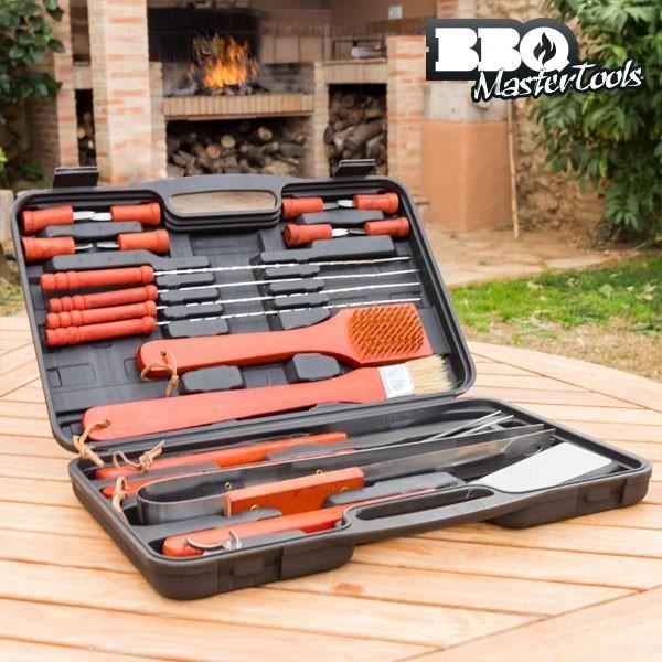 Mallette Ustensiles Barbecue BBQ Master Tools 18 pièces Cdiscount Jardin