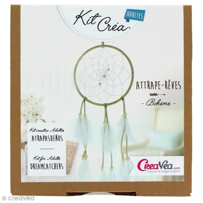 Kit créa Creavea - 1 Attrape rêves Adulte Kit créatif complet pour réaliser  1 attrape-rêves adulte contenant : 1 cercle en métal de - Cdiscount Maison