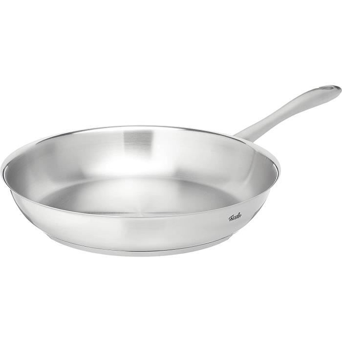 Catania Poêle en Acier Inoxydable (Ø 28 cm), Poêle à Queue Non Revêtue, Sauteuse, Idéale pour