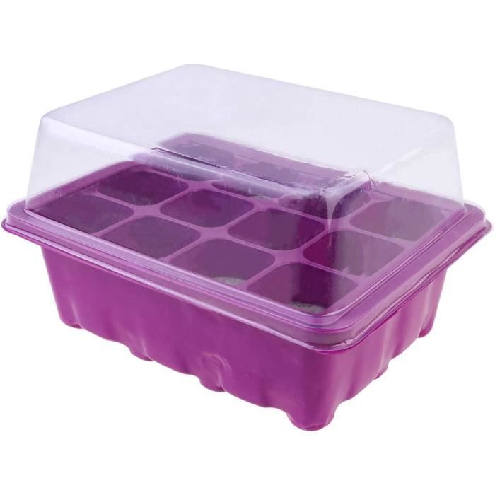 Lot De 10 Plateaux De Semis à 12 Cellules - En Plastique Recyclé, Fabriqué Au Royaume-Uni, Pour Jardinage