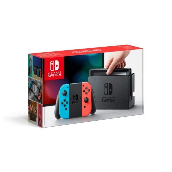 Nintendo Nintendo Console Switch avec Joy-Con bleu néon et rouge