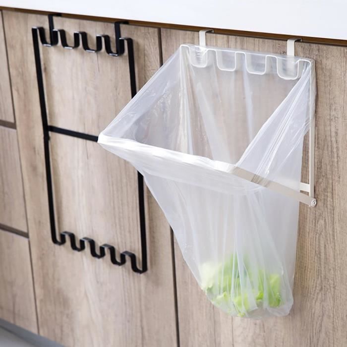 porte de placard Bleu foncé Support de sac poubelle à suspendre pour sac poubelle de cuisine
