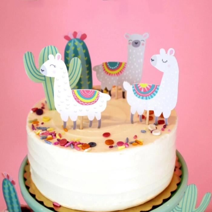 Moder Joyeux Anniversaire Gateau Inserts Papier Mignon Dessin Anime Cactus Alpaga Forme Gateau Decoration Carte Fete Decor Achat Vente Figurine Decor Gateau Prolongation Soldes Cdiscount