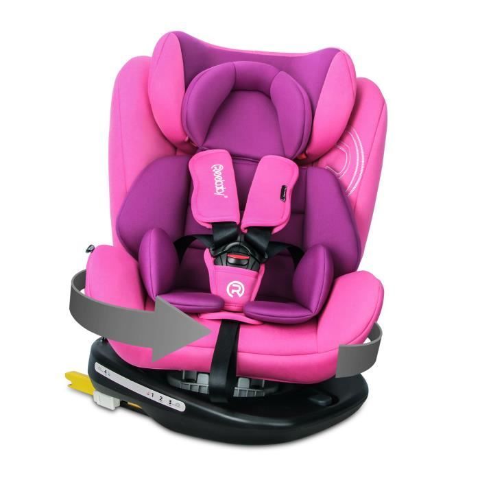 Reebaby Siège Auto pivotant 360° ISOFIX Groupe 0+/1/2/3 0-36kg