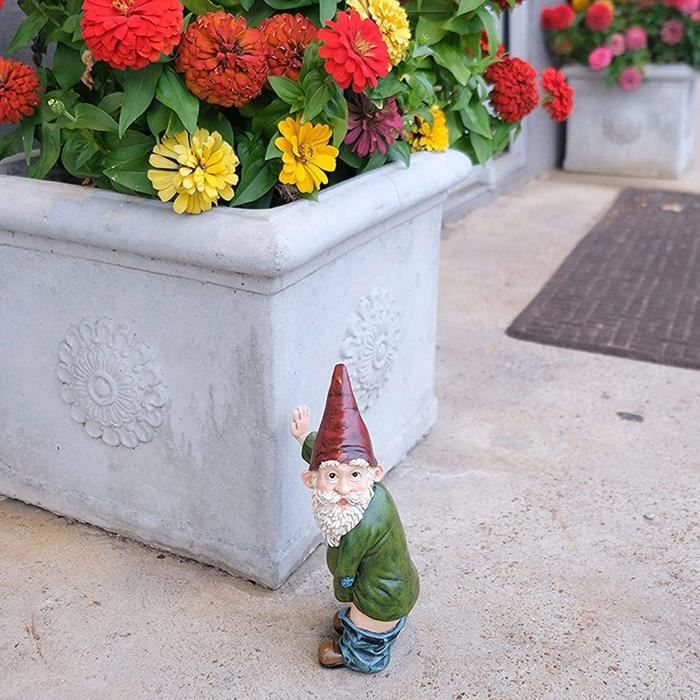 15cm Nain de Jardin Nu Humour Statue GNOME de Jardin Polyrésine Nains — free download