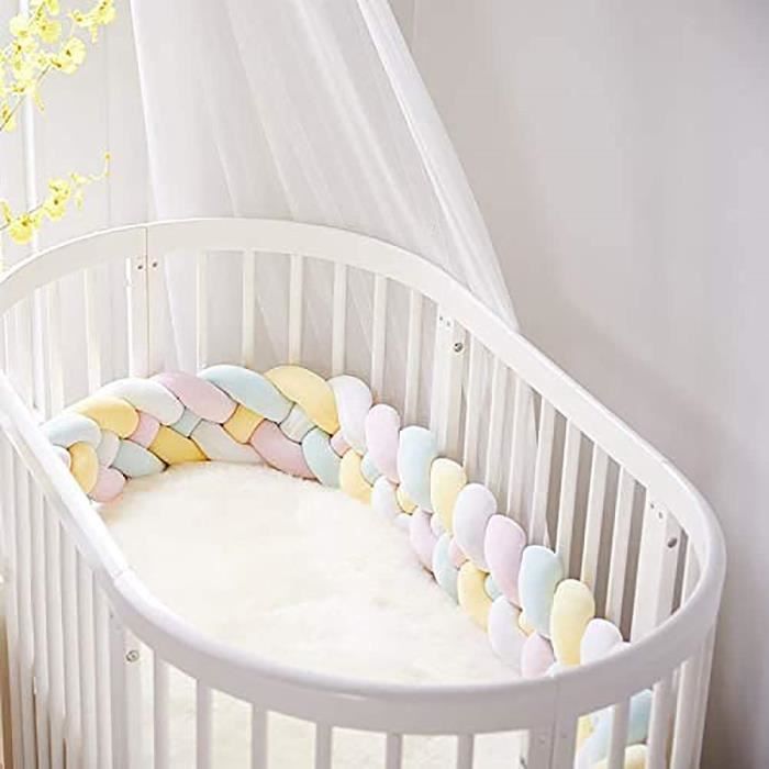 Tour De Lit Hocs Coton Rembourrage Velours Tresse Bebe Lit Bumper Tresse En Peluche Pepiniere Blanc Rose Jaune Vert 400cm 158 77 Cdiscount Puericulture Eveil Bebe