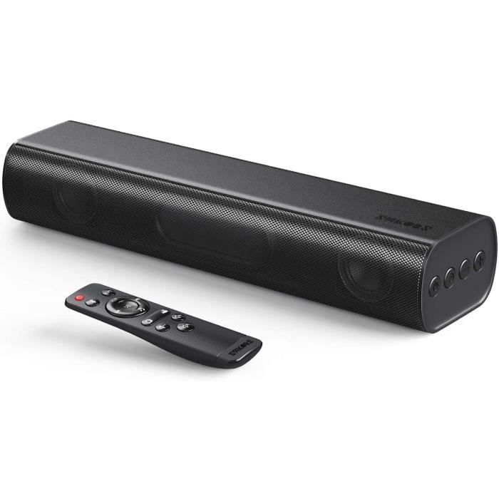 Montage Mural Barre de Son,Sakobs Barre de Son TV avec 3 Mode et subwoofer Intégré Son Surround stéréo,Barre de Son Bluetooth avec Télécommande adapté HDMI/Optique/AUX/RCA 