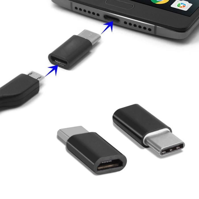 USB Type C 3.1 Connecteur USB-C Mâle Vers Micro USB Femelle Adaptateur Convertisseur