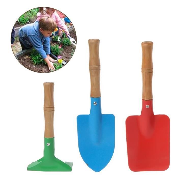 Kit De Jardinage Pour Enfants - Brouette, Pelle Et Râteau En Plastique Rose - Pour Sable, Terre, Jeux Extérieurs - À Partir De 2 Ans