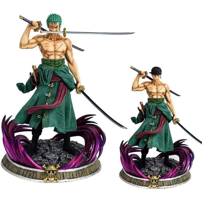 24€64 sur Figurine Delicate Animation One Piece GK Roronoa Zoro PVC  Collection modèle jouets cadeau 37 cm - Figurine de collection - Achat &  prix