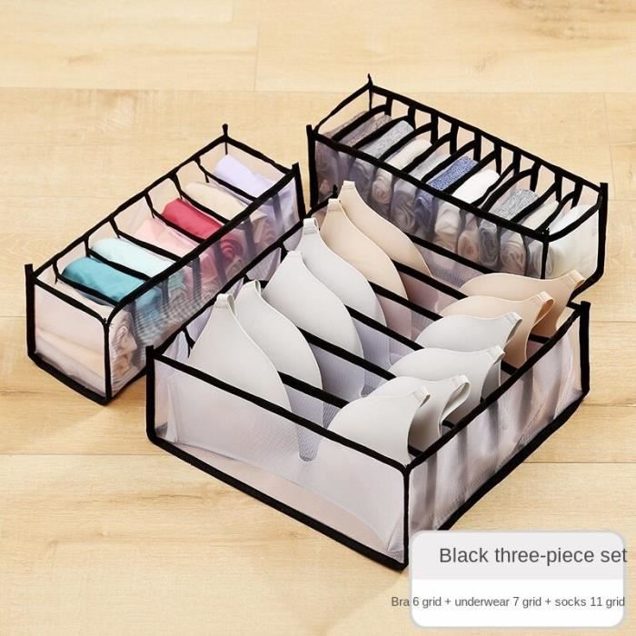 Senteen Organisateur De Tiroir Sous Vetement, 4 Pcs Boîte De Rangement Soutien Gorge Senteen Organisateur De Tiroir Sous Vetement, 4 Pcs Boîte De Rangement Soutien Gorge