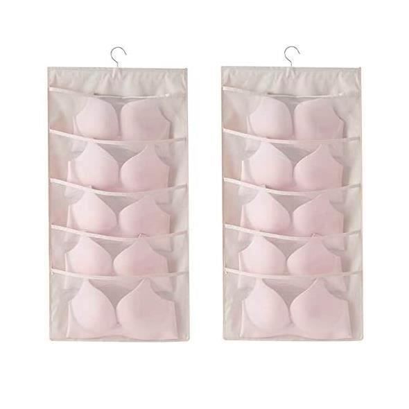 Lot De 5 Mini Poches En Filet Avec Fermeture éclair 12 * 10cm