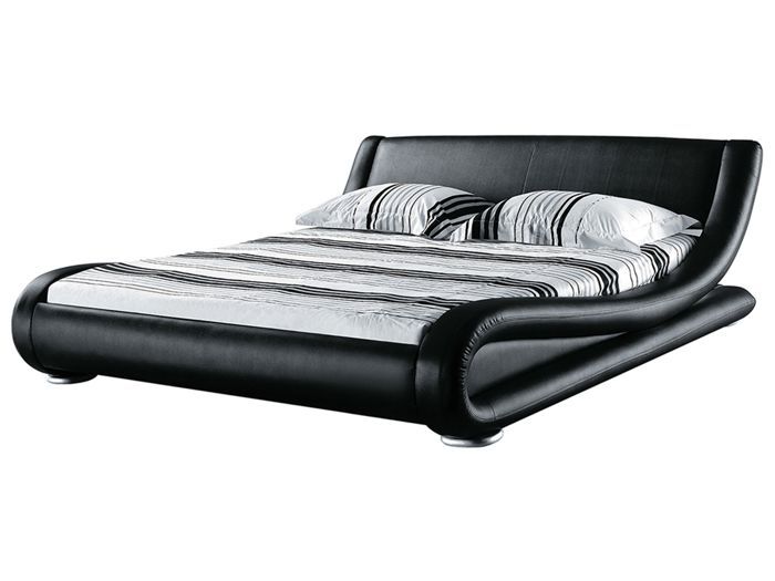lit japonais en cuir noir à eau 180x200 cm avignon