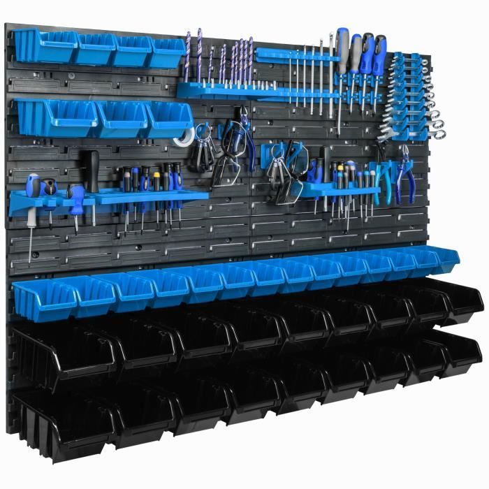 Système De Stockage D'étagère D'atelier | 117 X 78 Cm | Boîte De 40 Pièces | Étagère Murale Avec