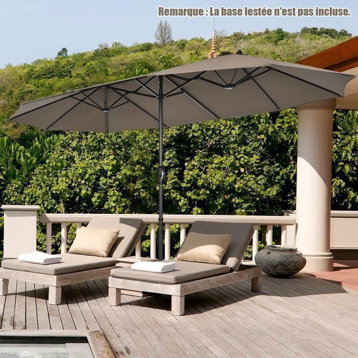 Parasol Double Face 470x280 cm COSTWAY