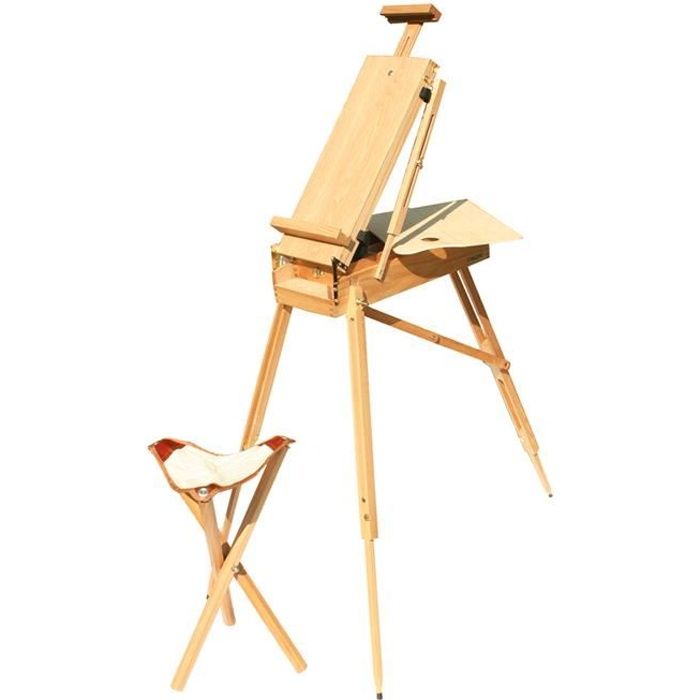 Boite Chevalet De Campagne Et Son Tabouret 3 Pieds Achat Vente Chevalet De Peintre Boite Chevalet De Campagne Cdiscount