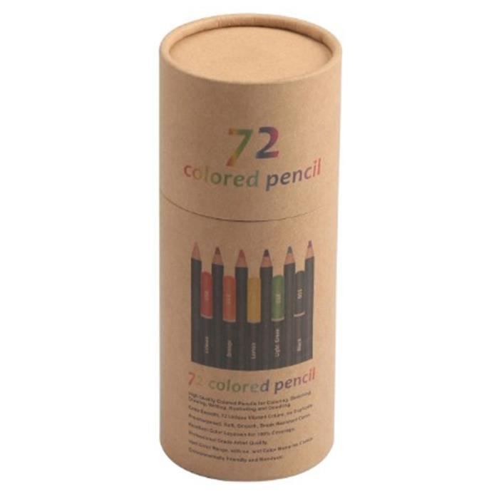 Crayons De Couleur Grasse 72 Crayons De Couleur Avec Gomme, Taille