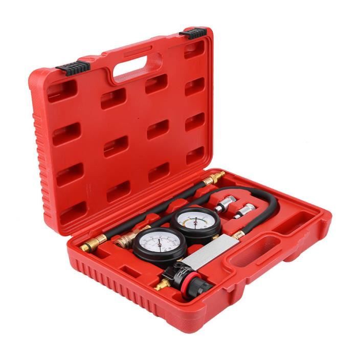 Testeur De Fuite Moteur QWORK | Double Manomètre 0-100 PSI | Pour Cylindres & Joints De Culasse