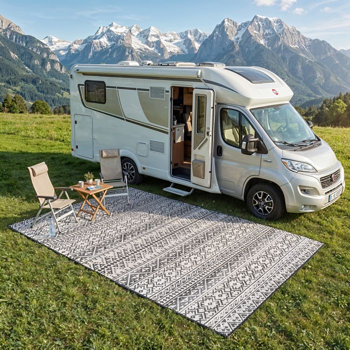 Tapis Extérieur Terrasse SHACOS 240x300cm - Imperméable Réversible Pliable Pour Jardin Camping