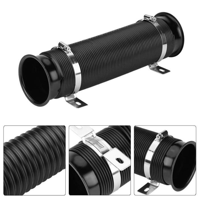 Tuyau Admission Air Froid Universel 76mm - Noir, Pour Améliorer Performances Moteur, Flexible 360°