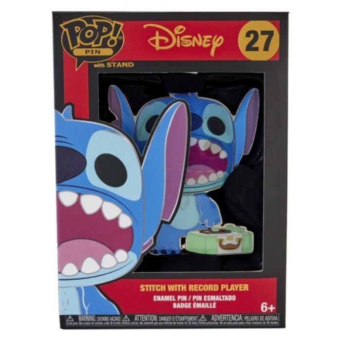 Figurine Funko Pop! Disney Lilo & Stitch Stitch avec Lecteur Vinyle 9 cm Boîte Vitrine - vue 1