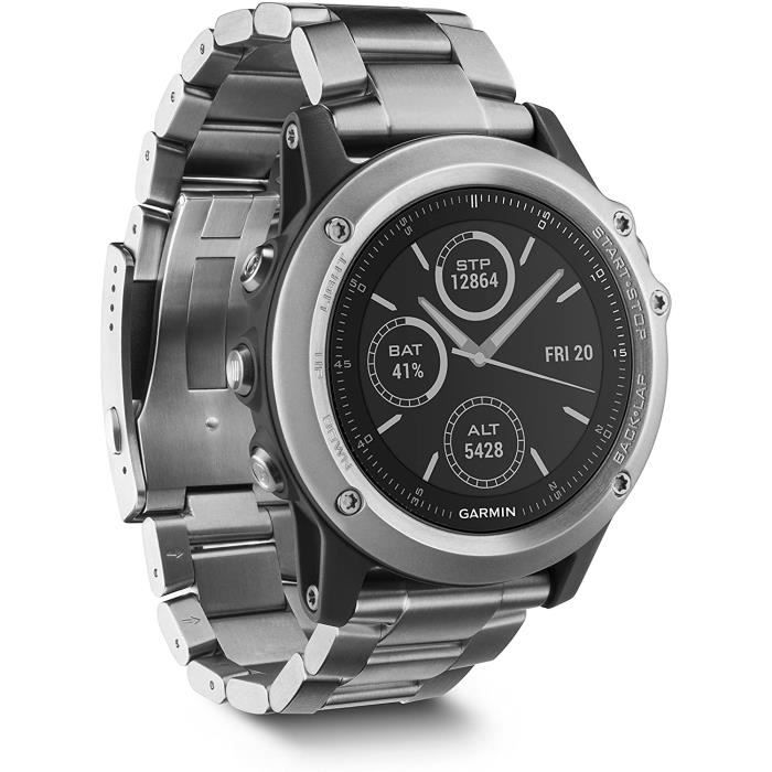 Garmin - Fenix 3 Sapphire Titanium - Montre Gps Multisports Outdoor