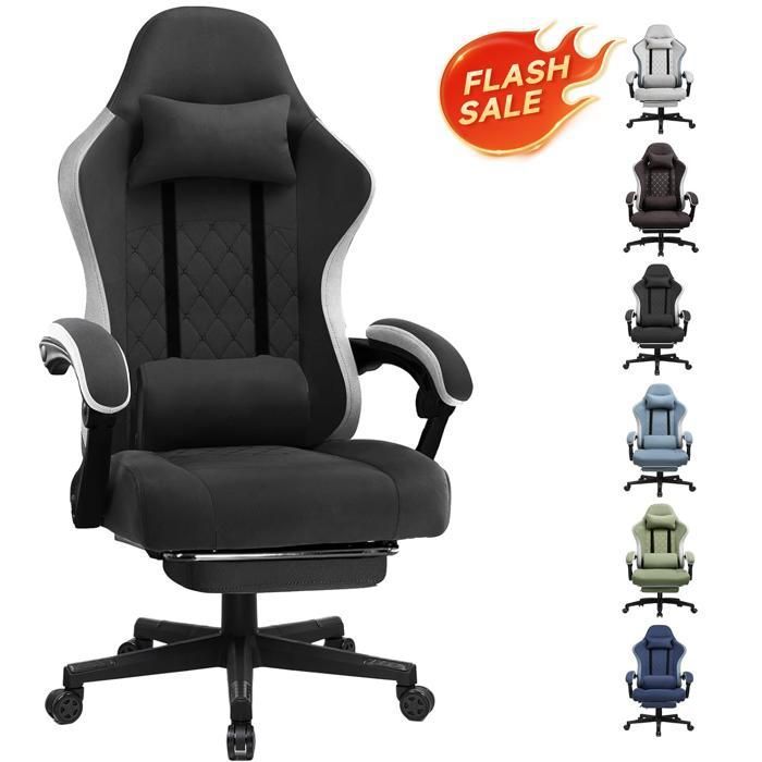 Chaise Gaming Bureau Ergonomique Accoudoirs Inclinables Réglable en Hauteur jusqu'à 150Kg