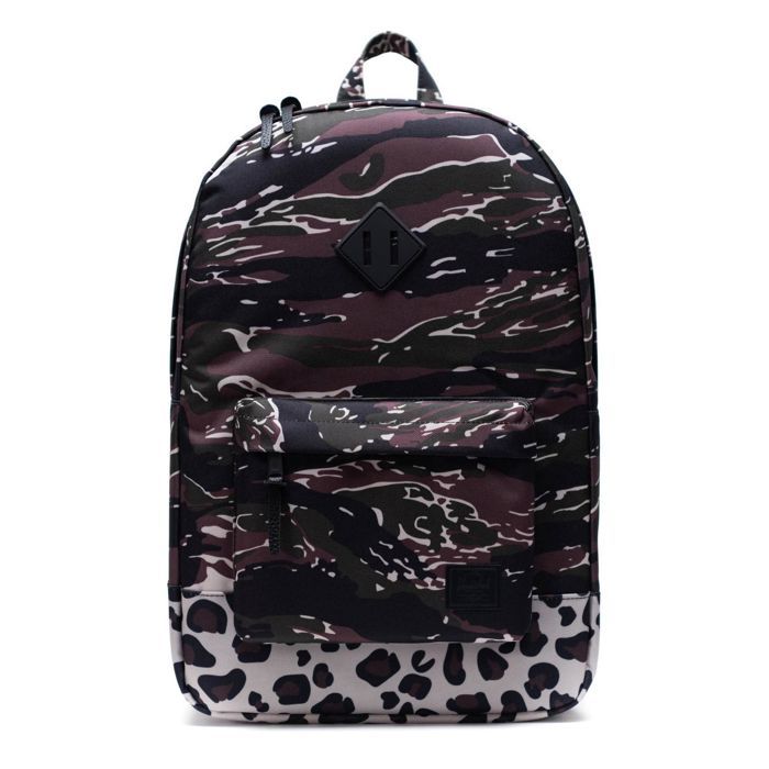 Herschel Sac à dos de loisirs marron noir pour femme - Heritage Backpack Tiger Camo / Leopard 96375