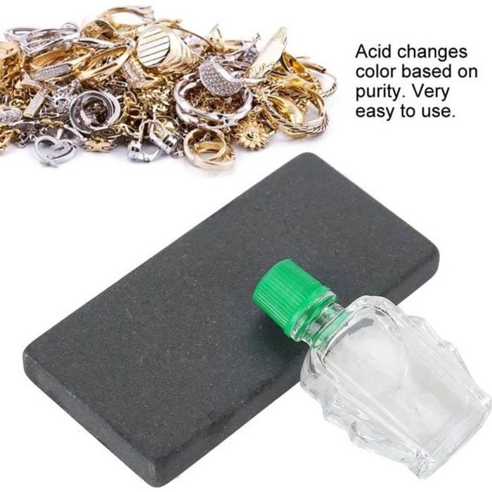 Hililand Test dor Kit dacide pratique pour tester lor Ensemble doutils de bijoux en pierre de touche
