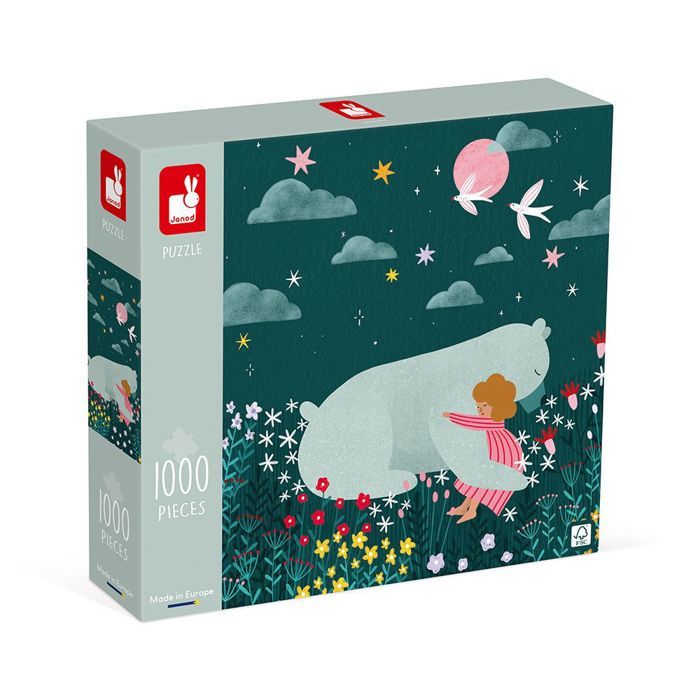Janod  Puzzle 1000 Pièces  Amitié - Adapté Adulte Adolescent Enfant - Fabrication Européenne et Certifié FSC - Dès 10 Ans