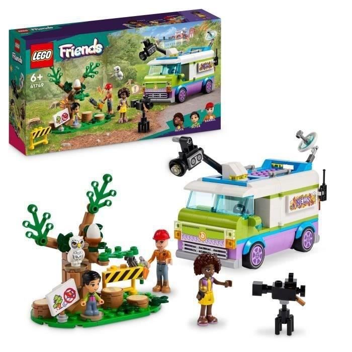 lego® friends 41749 le camion de reportage, avec jouet de sauvetage d'animaux, figurine mini-poupée