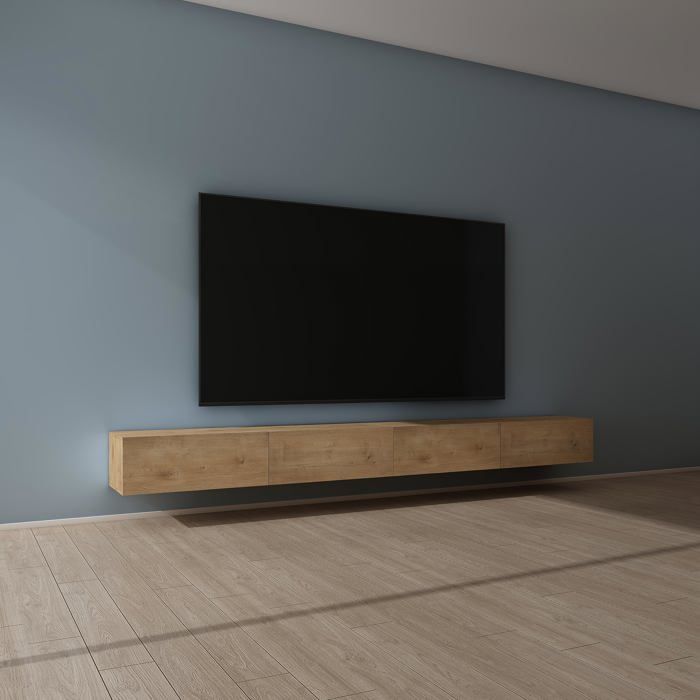 Mai & Mai Meuble TV Suspendue Armoire avec Soft-Close Table TV pour le Salon Marron Clair 320x40 2x30 cm TC002 Mai & Mai Meuble TV Suspendue Armoire avec Soft-Close Table TV pour le Salon Marron Clair 320x40 2x30 cm TC002