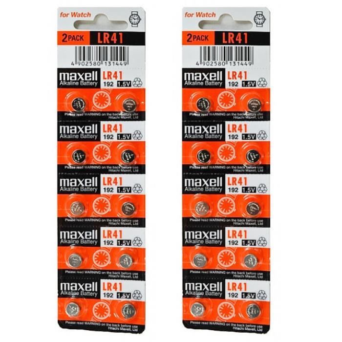 Maxell LR41 1.5V Alkaline Cell Battery (20pcs) Cdiscount Jeux Jouets