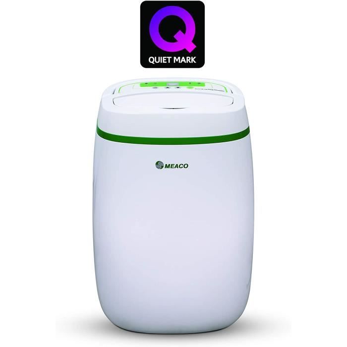 Déshumidificateur dair - MEACO - Meaco 12L - Faible coût de fonctionnement - Filtre HEPA - Blanc/vert