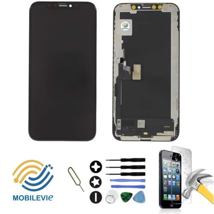 ECRAN VITRE TACTILE + OLED ORIGINAL ASSEMBLÉ SUR CHASSIS POUR IPHONE XS NOIR +OUTILS + FILM + EXPÉDITION SOUS 24H