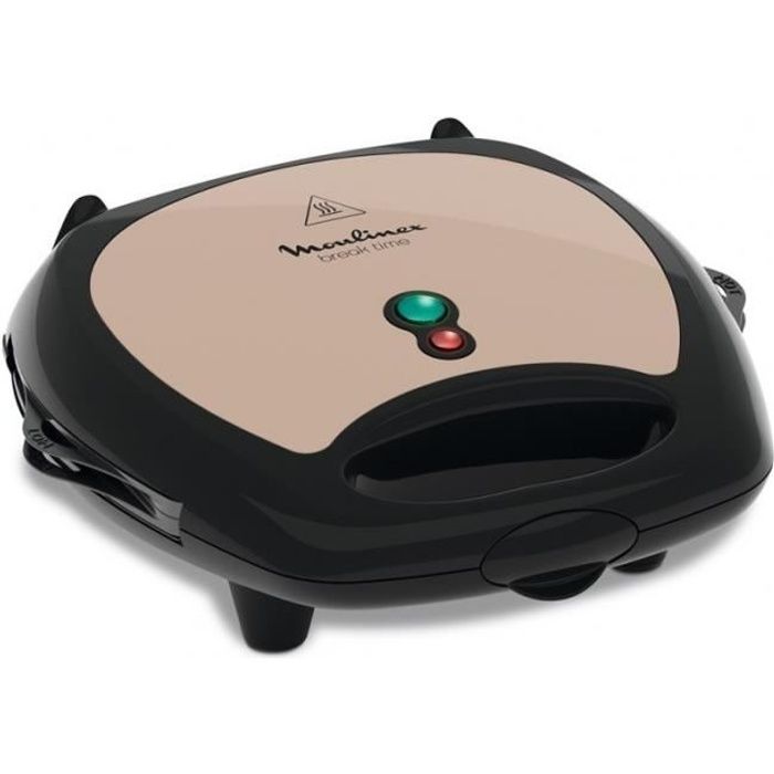 Moulinex Breaktime Gaufrier Croque-Monsieur Beige Noir 700W SJ616A12 -  Cdiscount Electroménager