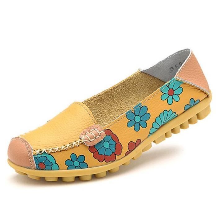 Mocassins Femme En Cuir Véritable - Confort Absolu Et Style Décontracté
