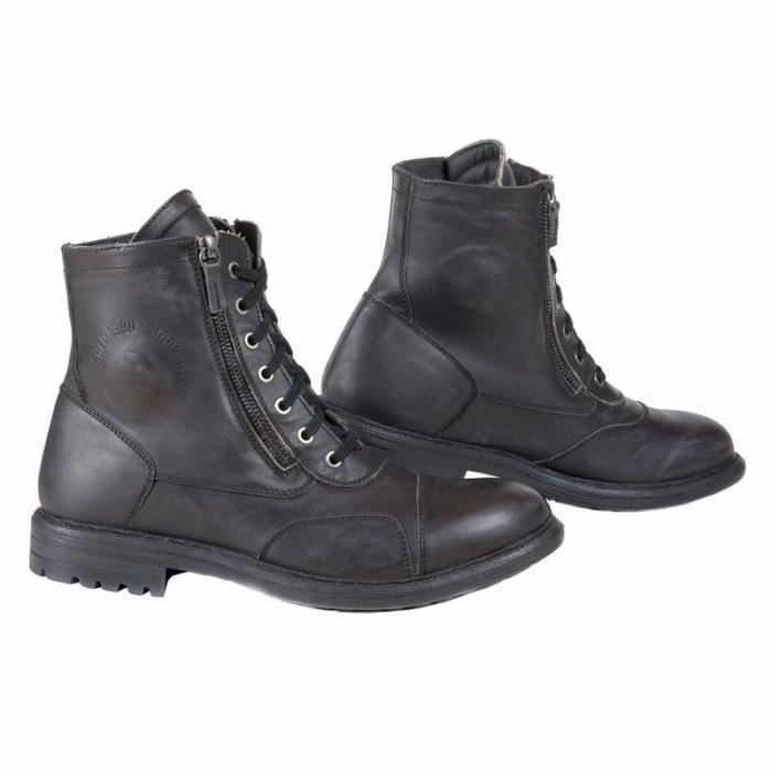 Bottes moto vintage Falco Aviator (40 - Noir)